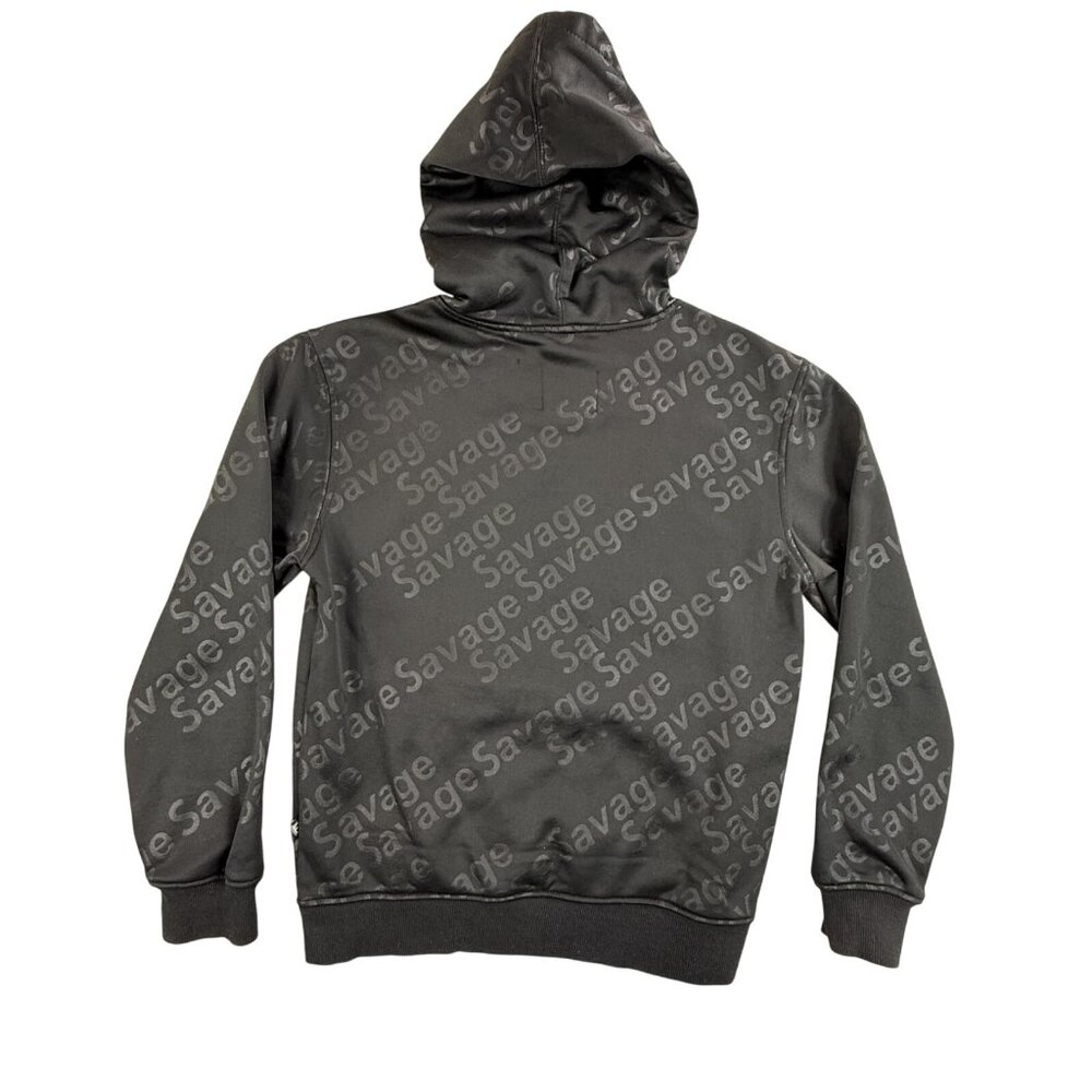 Savage Sweatshirt Hoodie Youth Large 14/16 All Over Print Pullover Encrypted Y2K - Picture 2 of 14